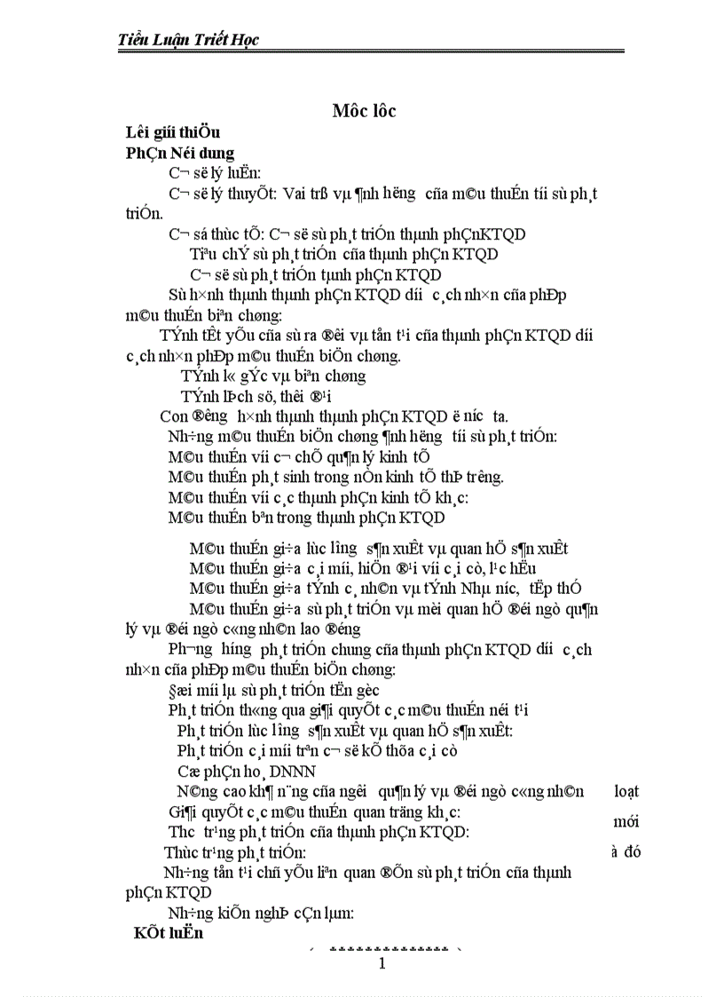 image for page Tiểu luận môn triết học