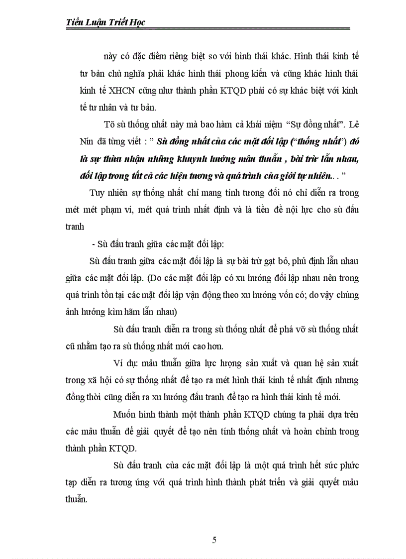 image for page Tiểu luận môn triết học