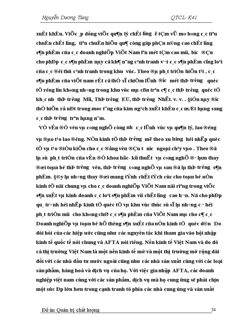 image for page Chất lượng sản phẩm và vai trò của chất lượng sản phẩm trong hội nhập kinh tế khu vực và thế giới