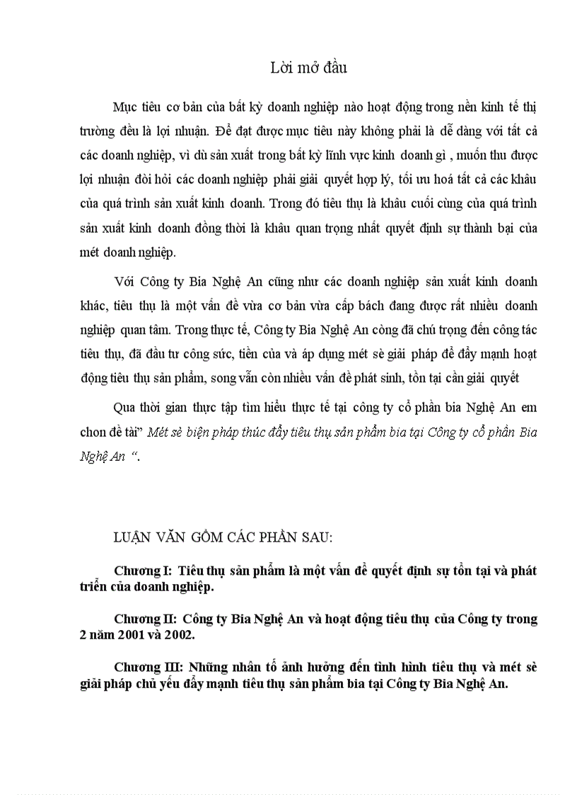 image for page Một số biện pháp thúc đẩy tiêu thụ sản phẩm bia tại Công ty cổ phần Bia Nghệ An