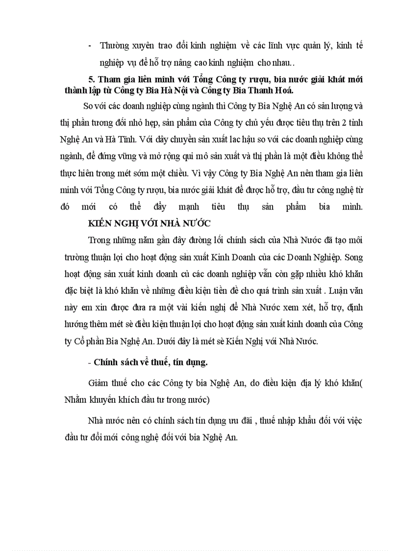 image for page Một số biện pháp thúc đẩy tiêu thụ sản phẩm bia tại Công ty cổ phần Bia Nghệ An