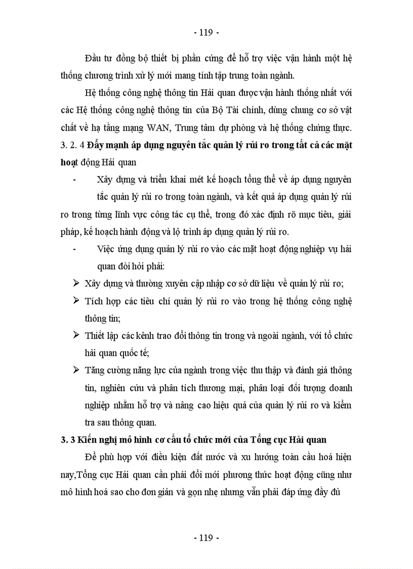 image for page Hoàn thiện cơ cấu tổ chức của Tổng cục Hải quan Việt Nam nhằm nâng cao hiệu quả hoạt động trong tiến trình hội nhập kinh tế quốc tế