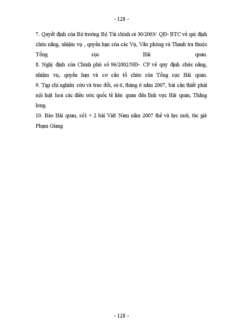 image for page Hoàn thiện cơ cấu tổ chức của Tổng cục Hải quan Việt Nam nhằm nâng cao hiệu quả hoạt động trong tiến trình hội nhập kinh tế quốc tế