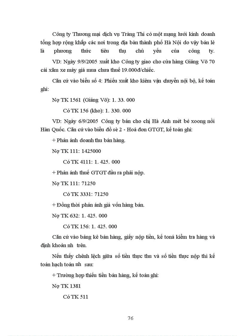 image for page Hoàn thiện kế toán tiêu thụ hàng hoá ở Công ty Thương mại Dịch vụ Tràng Thi