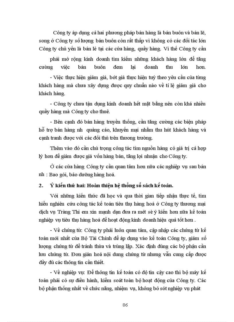 image for page Hoàn thiện kế toán tiêu thụ hàng hoá ở Công ty Thương mại Dịch vụ Tràng Thi