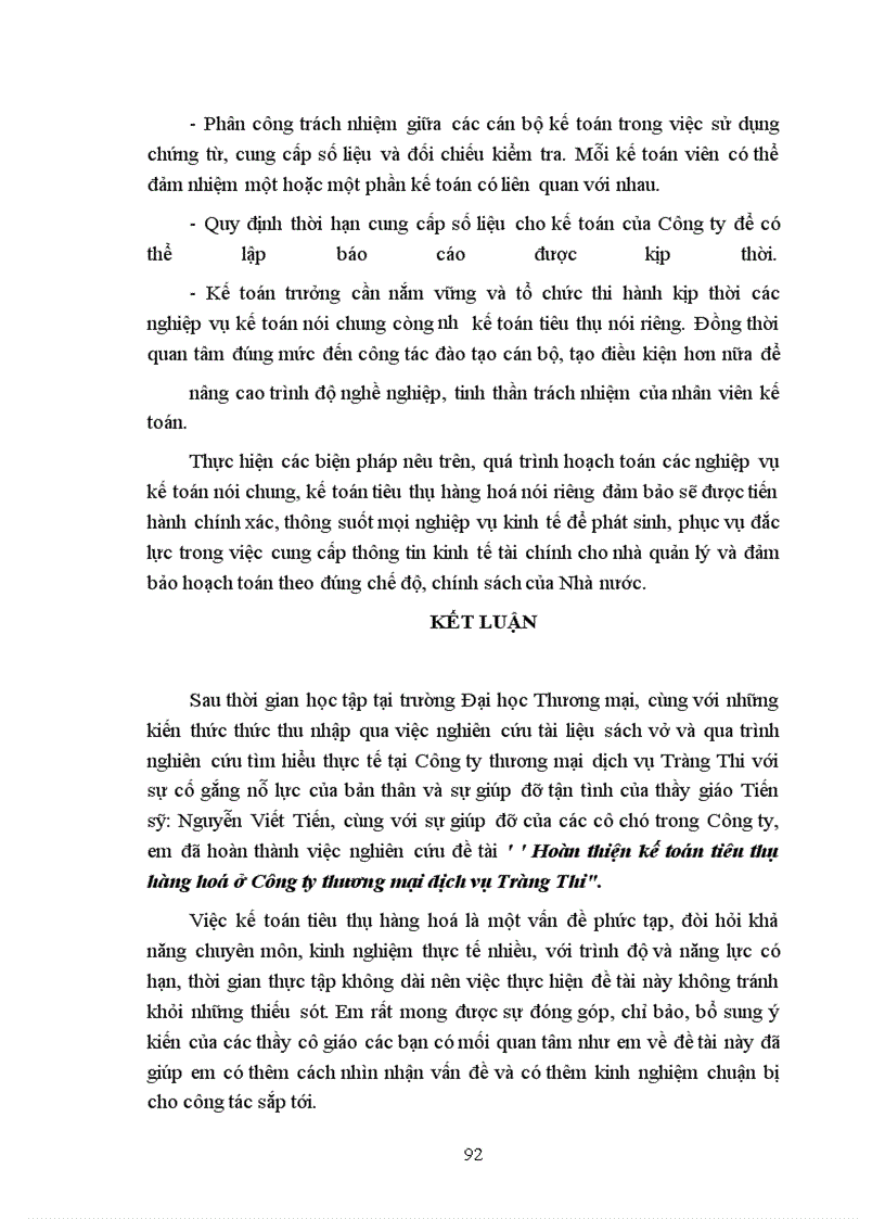 image for page Hoàn thiện kế toán tiêu thụ hàng hoá ở Công ty Thương mại Dịch vụ Tràng Thi