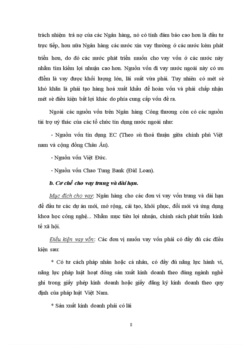 image for page Những giải pháp nhằm nâng cao hiệu quả tín dụng trung dài hạn tại Ngân hàng công thương Hai Bà Trưng
