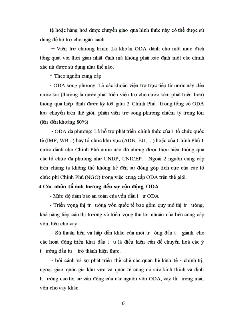 Thực trạng của việc sử dụng nguồn vốn hỗ trợ phát triển chớnh thức ODA ở Việt Nam