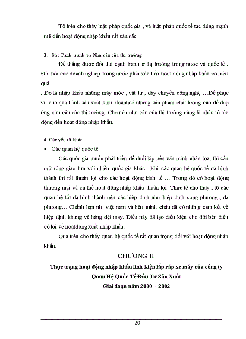 image for page Nhập khẩu linh kiện lắp ráp xe máy của công ty Quan Hệ Quốc Tế Đầu Tư Sản Xuất Thuận lợi , khó khăn và giải pháp