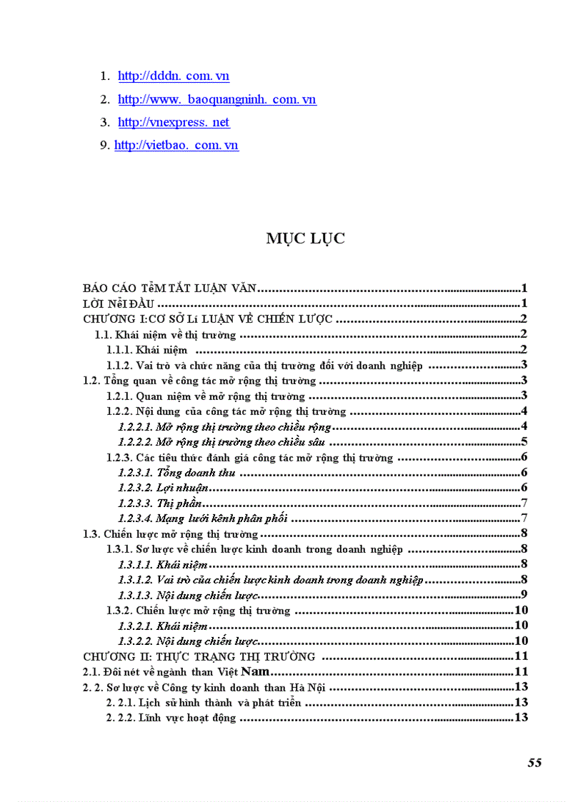 image for page Chiến lược mở rộng thị trường của Công ty kinh doanh than Hà Nội đến năm 2015