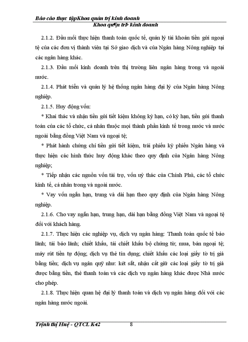 image for page Báo cáo thực tập tại Sở giao dịch NHNo & PTNT Việt Nam.