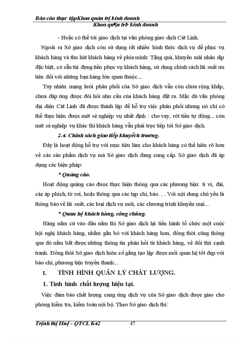 image for page Báo cáo thực tập tại Sở giao dịch NHNo & PTNT Việt Nam.