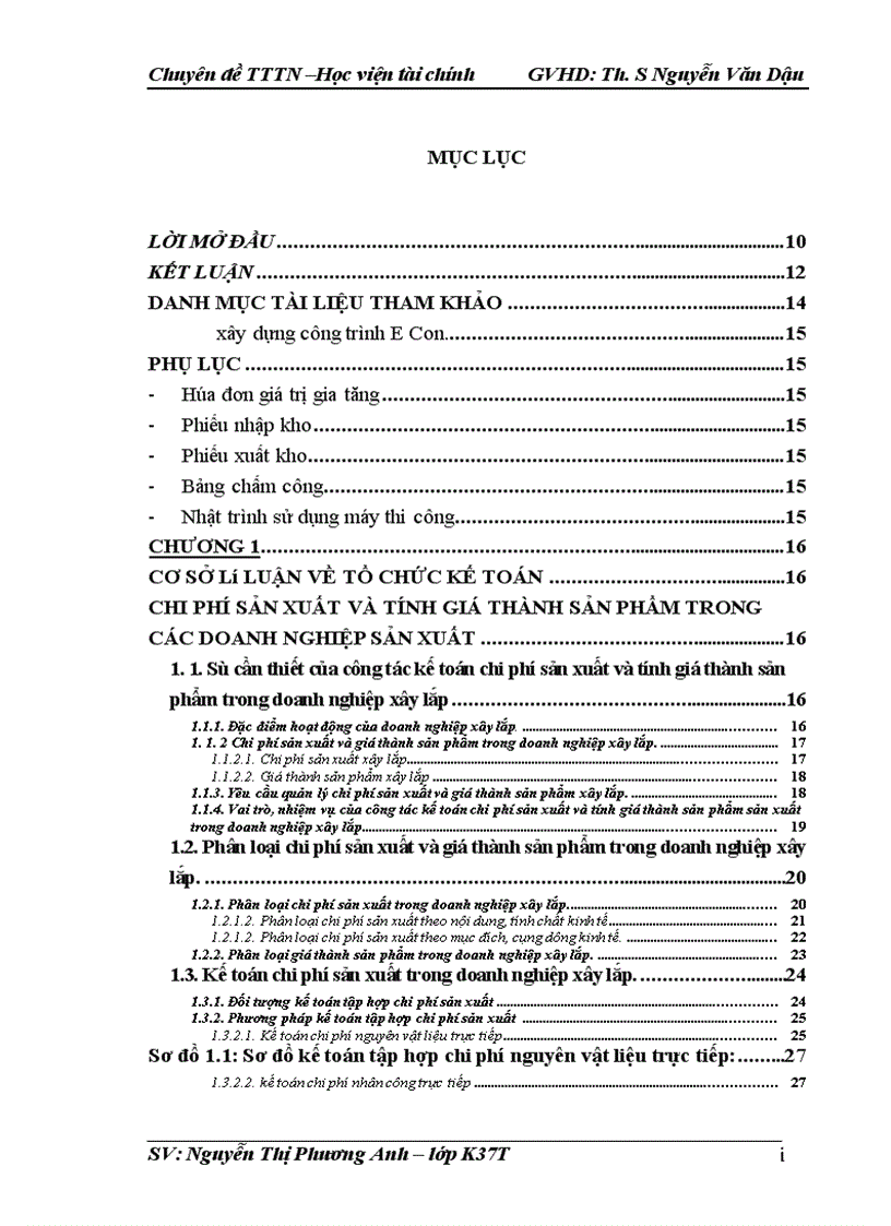 Hoàn thiện kế toán chi phí sản xuất và tính giá thành sản phẩm tại Công ty cổ phần đầu tư xây dựng E Con
