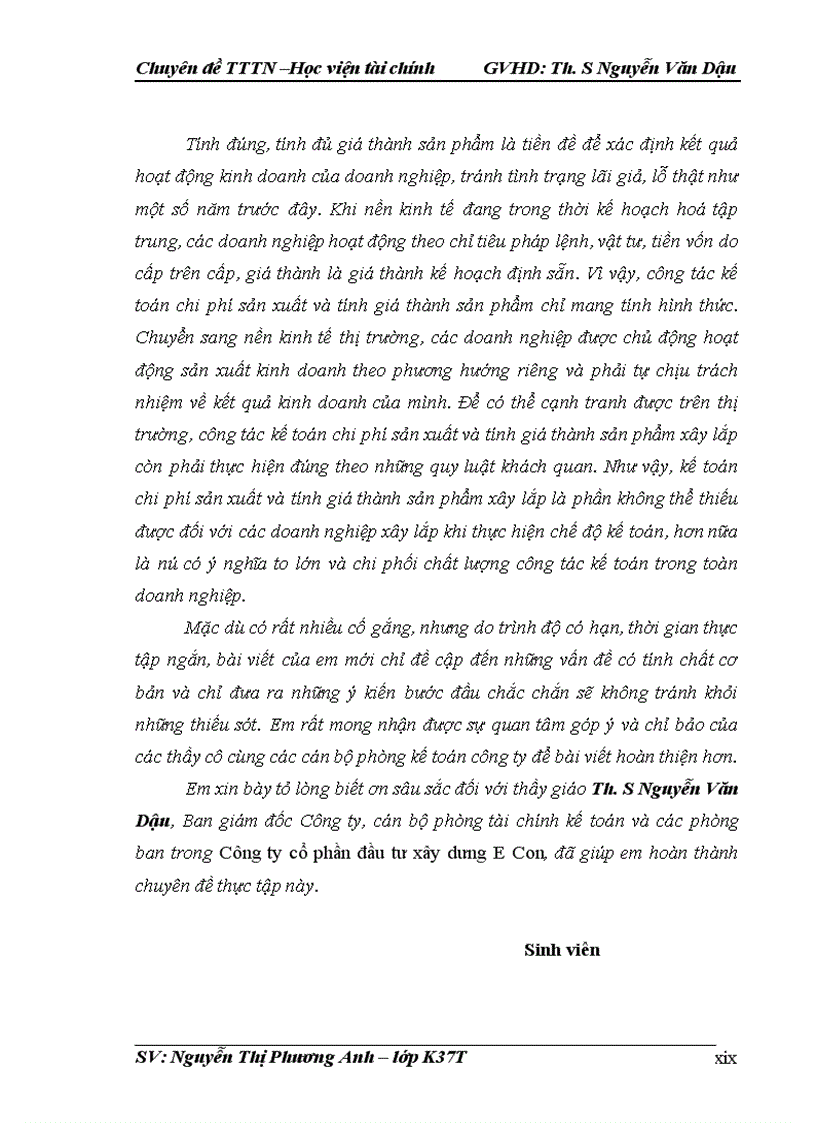 image for page Hoàn thiện kế toán chi phí sản xuất và tính giá thành sản phẩm tại Công ty cổ phần đầu tư xây dựng E Con