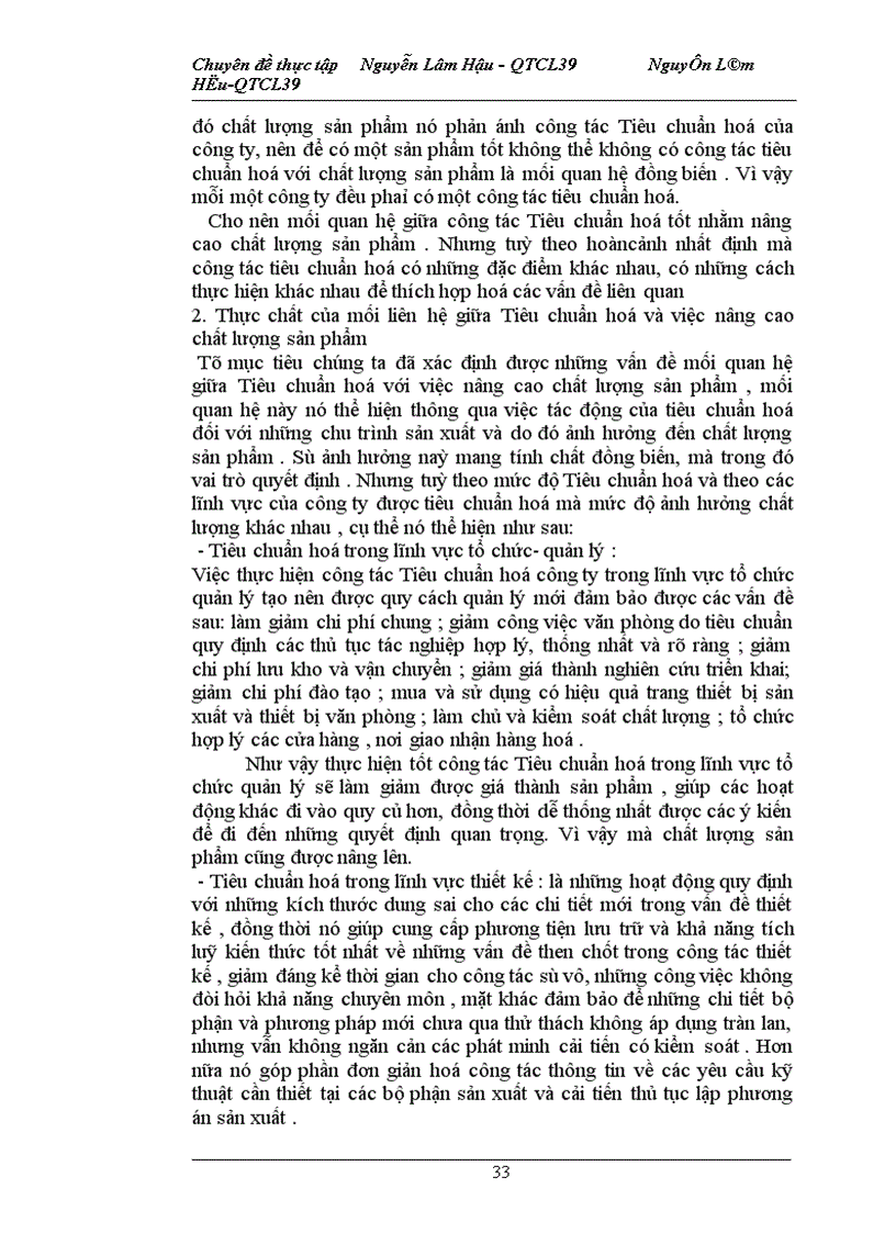 image for page Thực trạng công tác Tiêu chuẩn hoá trong việc nâng cao chất lượng sản phẩm của Công ty Dầu thực vật Nghệ an