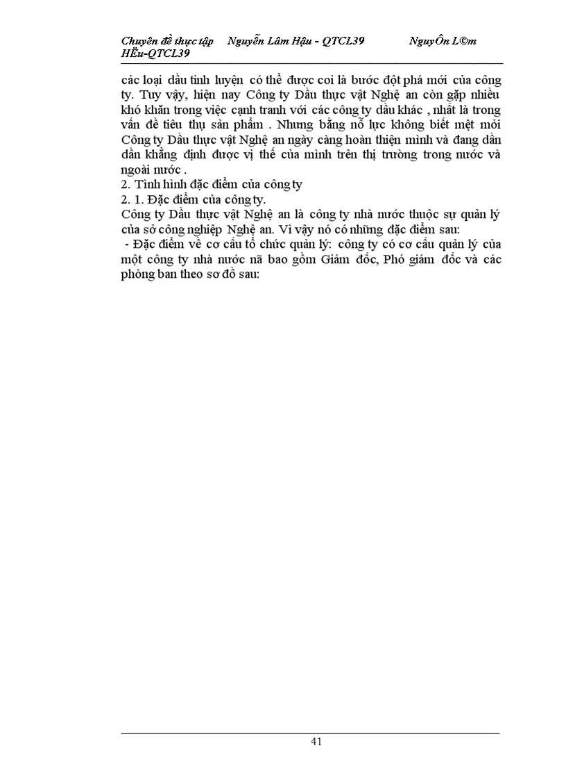 image for page Thực trạng công tác Tiêu chuẩn hoá trong việc nâng cao chất lượng sản phẩm của Công ty Dầu thực vật Nghệ an