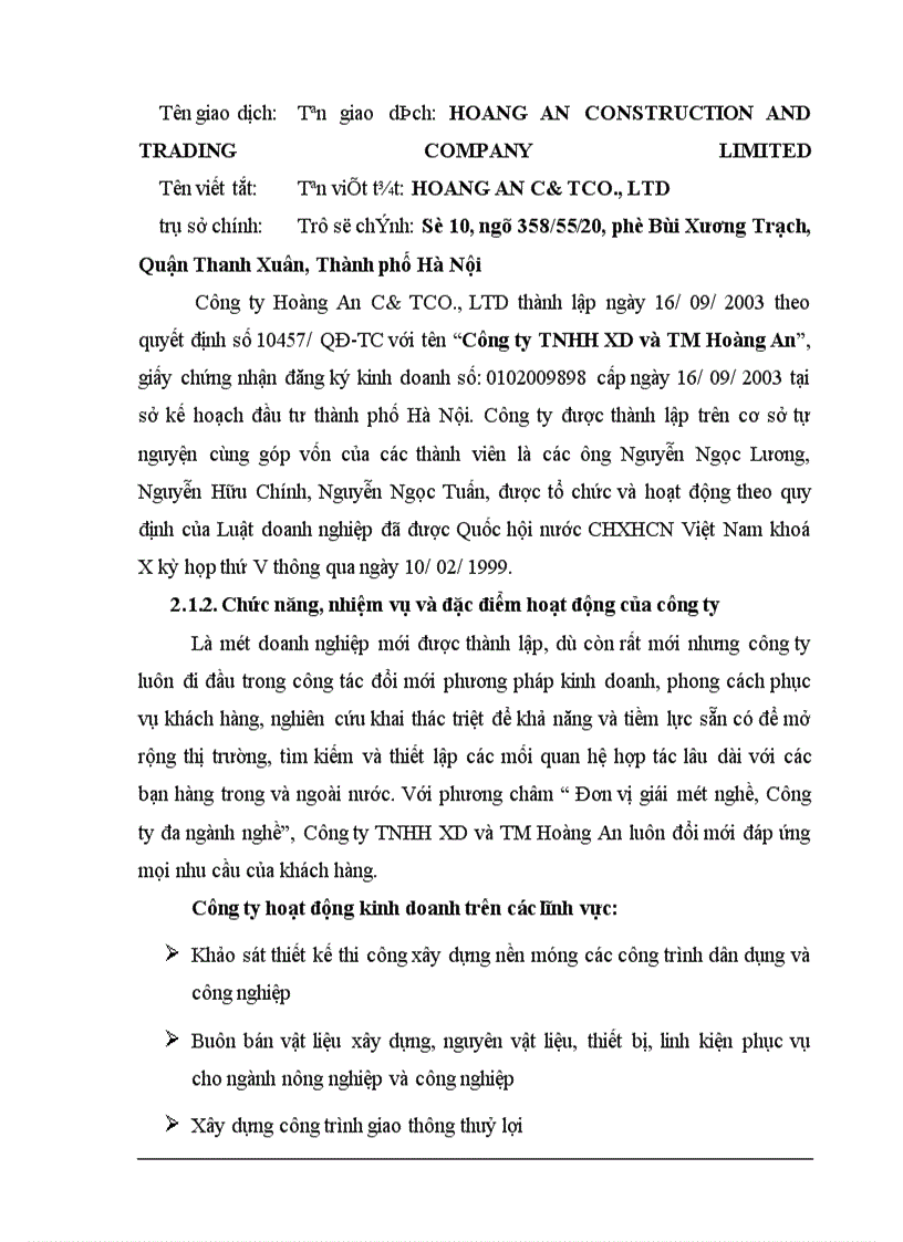 image for page Một số biện pháp tiết kiệm chi phí và hạ giá thành sản phẩm xây dựng tại Công ty TNHH Xây Dựng và Thương Mại Hoàng An