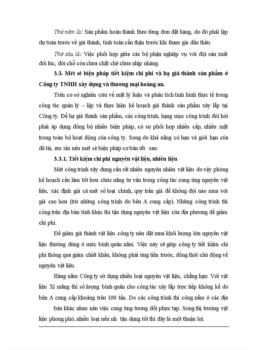 image for page Một số biện pháp tiết kiệm chi phí và hạ giá thành sản phẩm xây dựng tại Công ty TNHH Xây Dựng và Thương Mại Hoàng An