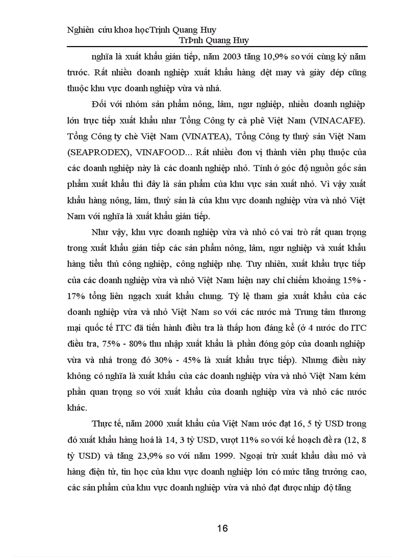 image for page Dự báo về tác động của Tổ chức Thương mại Thế giới WTO đối với các doanh nghiệp xuất khẩu vừa và nhỏ Việt Nam – Những giải pháp đề xuất