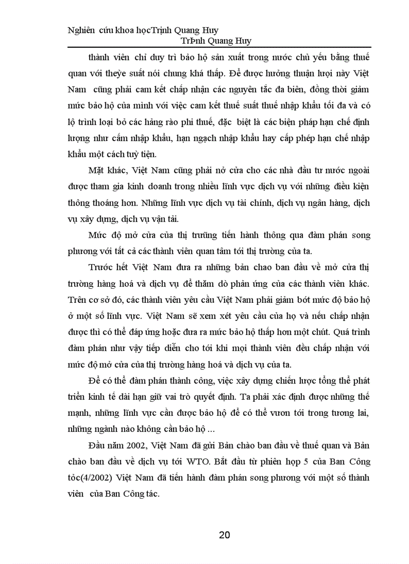 image for page Dự báo về tác động của Tổ chức Thương mại Thế giới WTO đối với các doanh nghiệp xuất khẩu vừa và nhỏ Việt Nam – Những giải pháp đề xuất