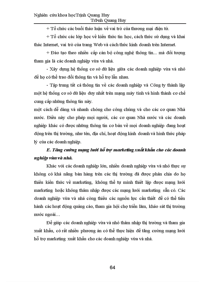 image for page Dự báo về tác động của Tổ chức Thương mại Thế giới WTO đối với các doanh nghiệp xuất khẩu vừa và nhỏ Việt Nam – Những giải pháp đề xuất