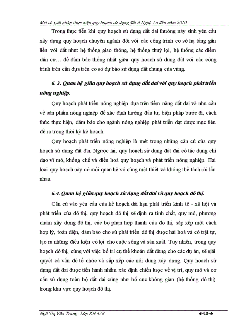 image for page Một số giải pháp thực hiện quy hoạch sử dụng đất ở Nghệ An đến năm 2010