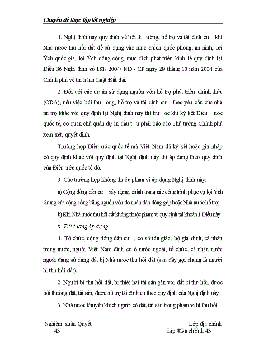 image for page Thực trạng công tác bồi thường thiệt hại giải phóng mặt bằng thực hiện các dự án đầu tư trên địa bàn tỉnh Hà Tây