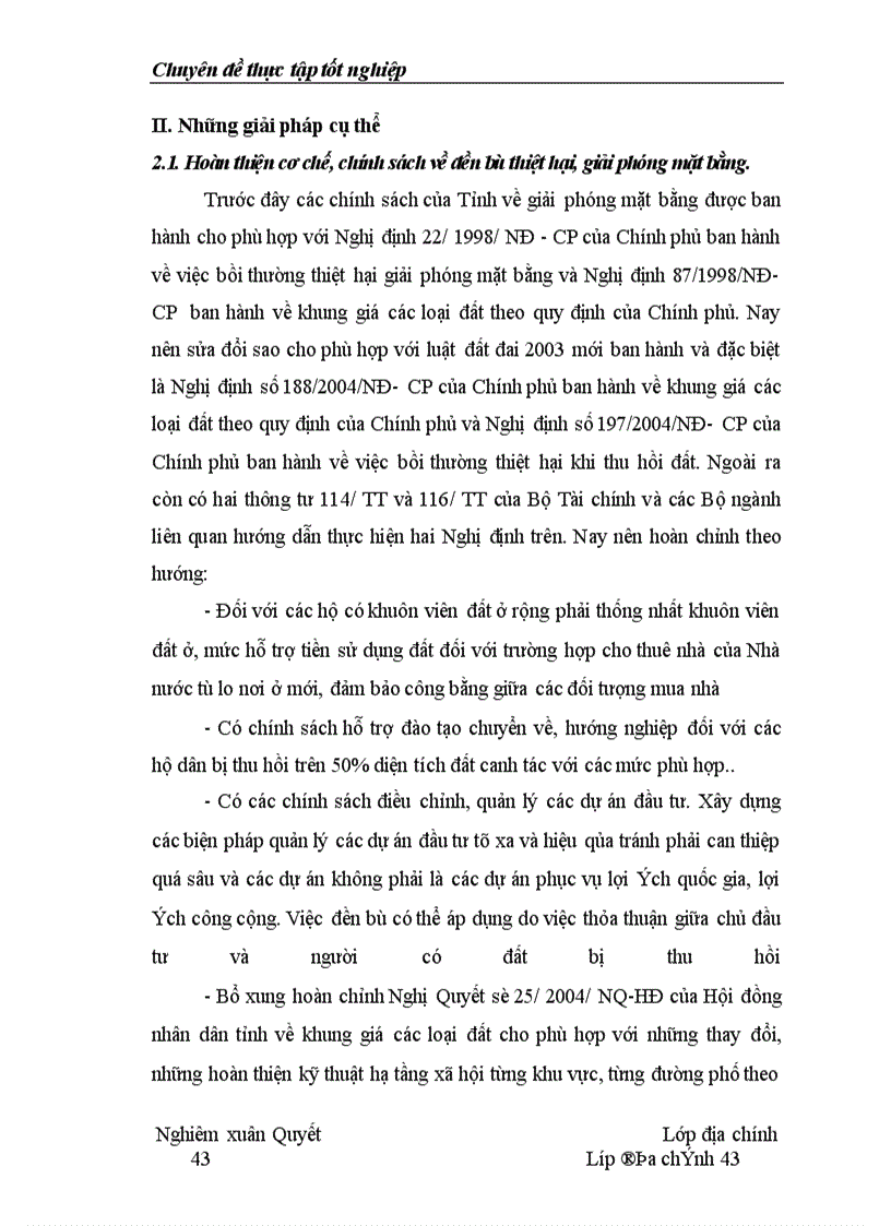 image for page Thực trạng công tác bồi thường thiệt hại giải phóng mặt bằng thực hiện các dự án đầu tư trên địa bàn tỉnh Hà Tây