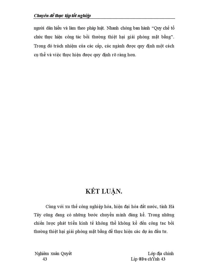 image for page Thực trạng công tác bồi thường thiệt hại giải phóng mặt bằng thực hiện các dự án đầu tư trên địa bàn tỉnh Hà Tây