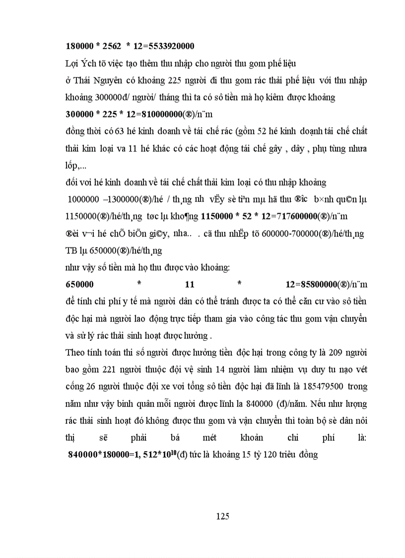 image for page Đánh giá hiệu quả Kinh tế–xã hội–môi trường trong quá trình thu gom, vận chuyển và xử lý rác thải của Công ty Quản lý đô thị Thái Nguyên.