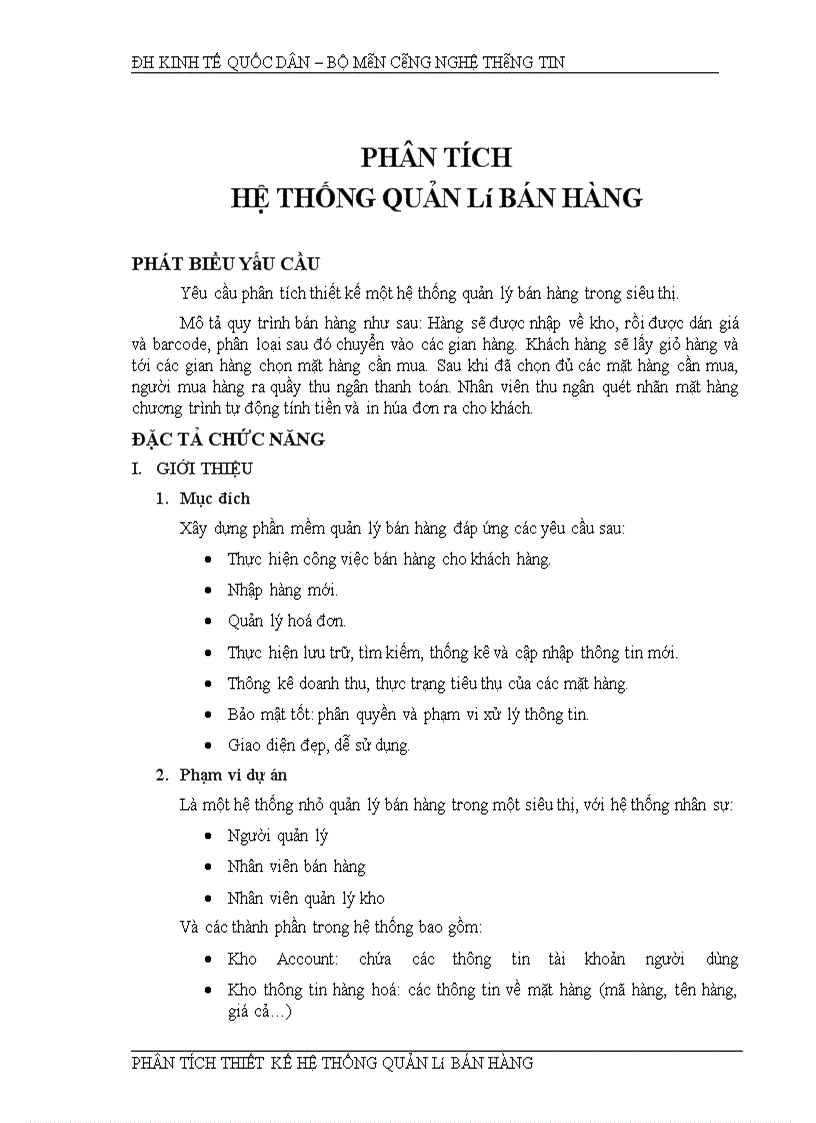 image for page Phân tích hệ thống quản lý bán hàng