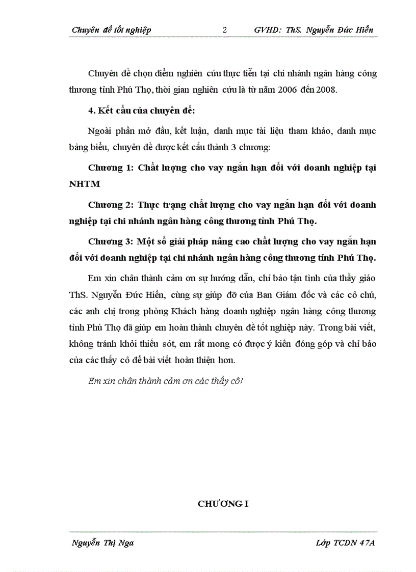 image for page Nâng cao chất lượng cho vay ngắn hạn đối với doanh nghiệp tại chi nhánh ngân hàng công thương tỉnh Phú Thọ
