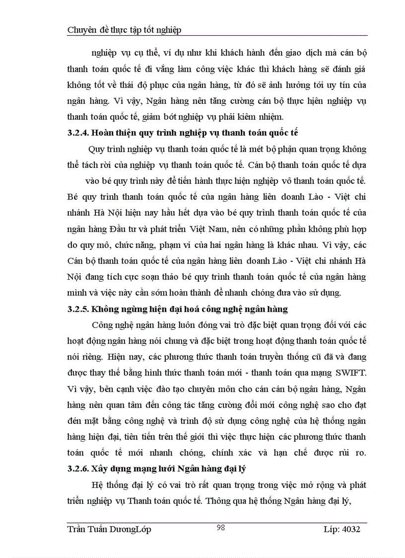 image for page Thực trạng và giải pháp nhằm hoàn thiện và nâng cao chất lượng Thanh toán quốc tế bằng phương thức Tín dụng chứng từ tại Ngân hàng liên doanh Lào-Việt chi nhánh Hà Nội