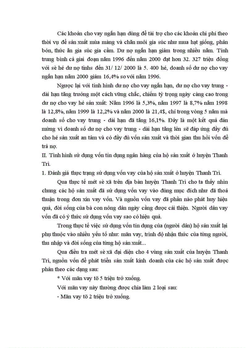 image for page Huy động và sử dụng vốn tín dụng ngân hàng để phát triển kinh tế hộ sản xuất ở huyện Thanh Trì