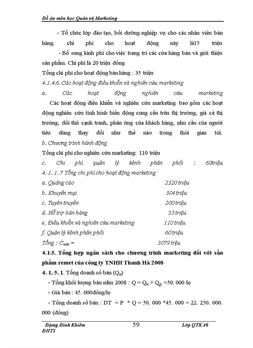 image for page Hoặch định chương trình marketing cho một sản phẩm của công ty TNHH Thanh Hà
