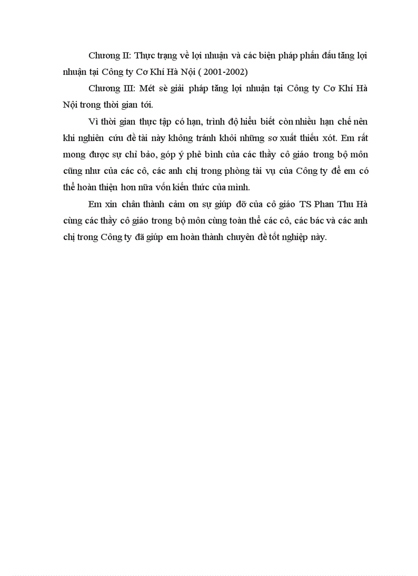 image for page Giải pháp tăng lợi nhuận tại Công ty Cơ Khí Hà Nội