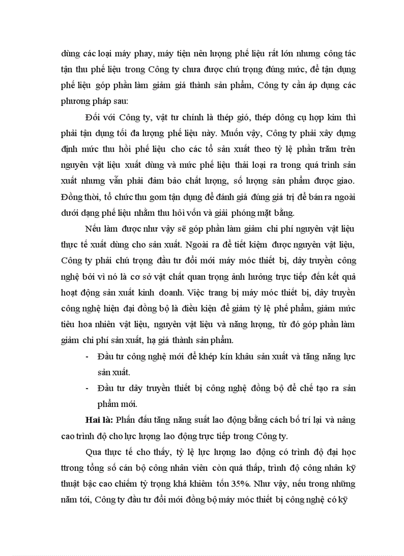 image for page Giải pháp tăng lợi nhuận tại Công ty Cơ Khí Hà Nội