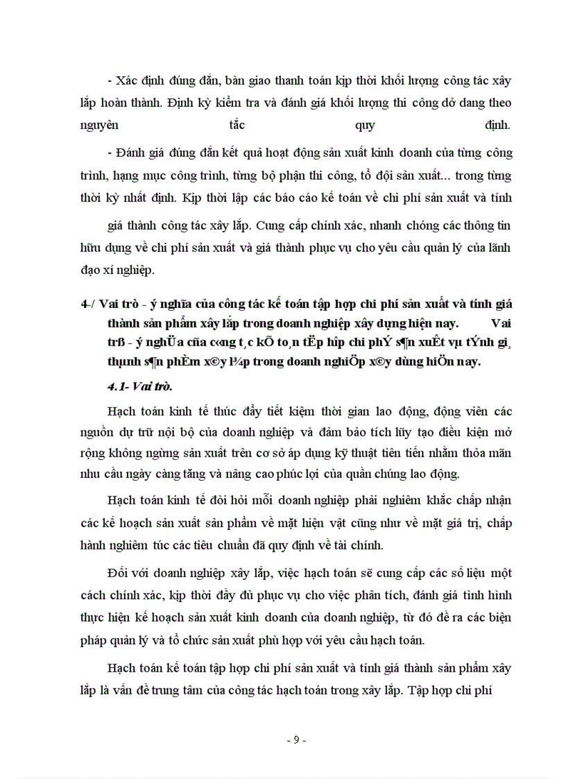 image for page Kế toán tập hợp chi phí sản xuất và tính giá thành sản phẩm xây lắp ở Công ty xây dựng số 1