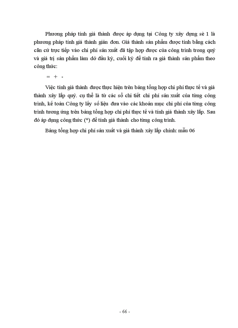 image for page Kế toán tập hợp chi phí sản xuất và tính giá thành sản phẩm xây lắp ở Công ty xây dựng số 1