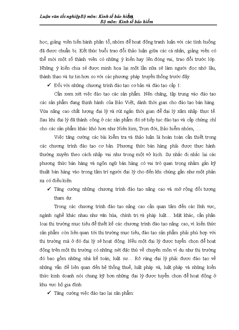 image for page Một số vấn đề về tổ chức và quản lý kênh phân phối sản phẩm bảo hiểm nhân thọ tại Bảo Việt nhân thọ Hà Nội