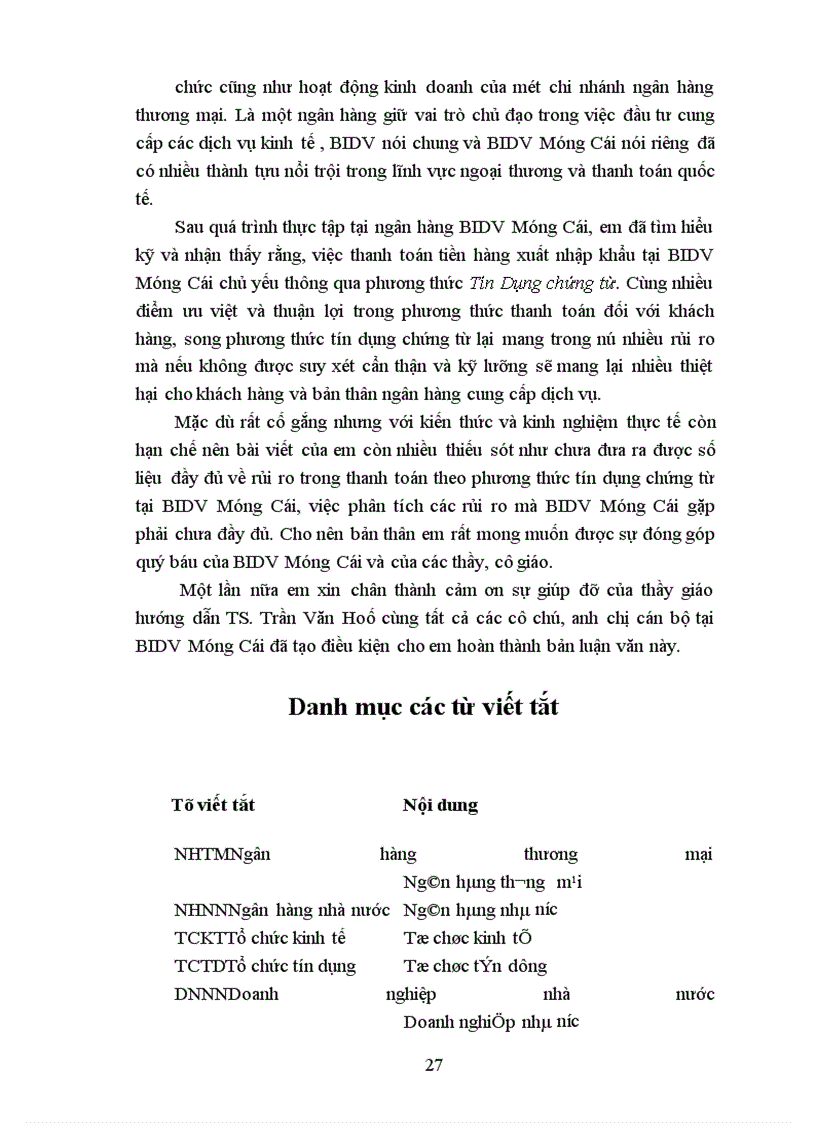 image for page Một số giải pháp nhằm giảm rủi ro trong phương thức thanh toỏn tớn dụng chứng từ tại Ngân Hàng Đầu tư và phát triển Việt Nam – Chi Nhánh Móng Cái