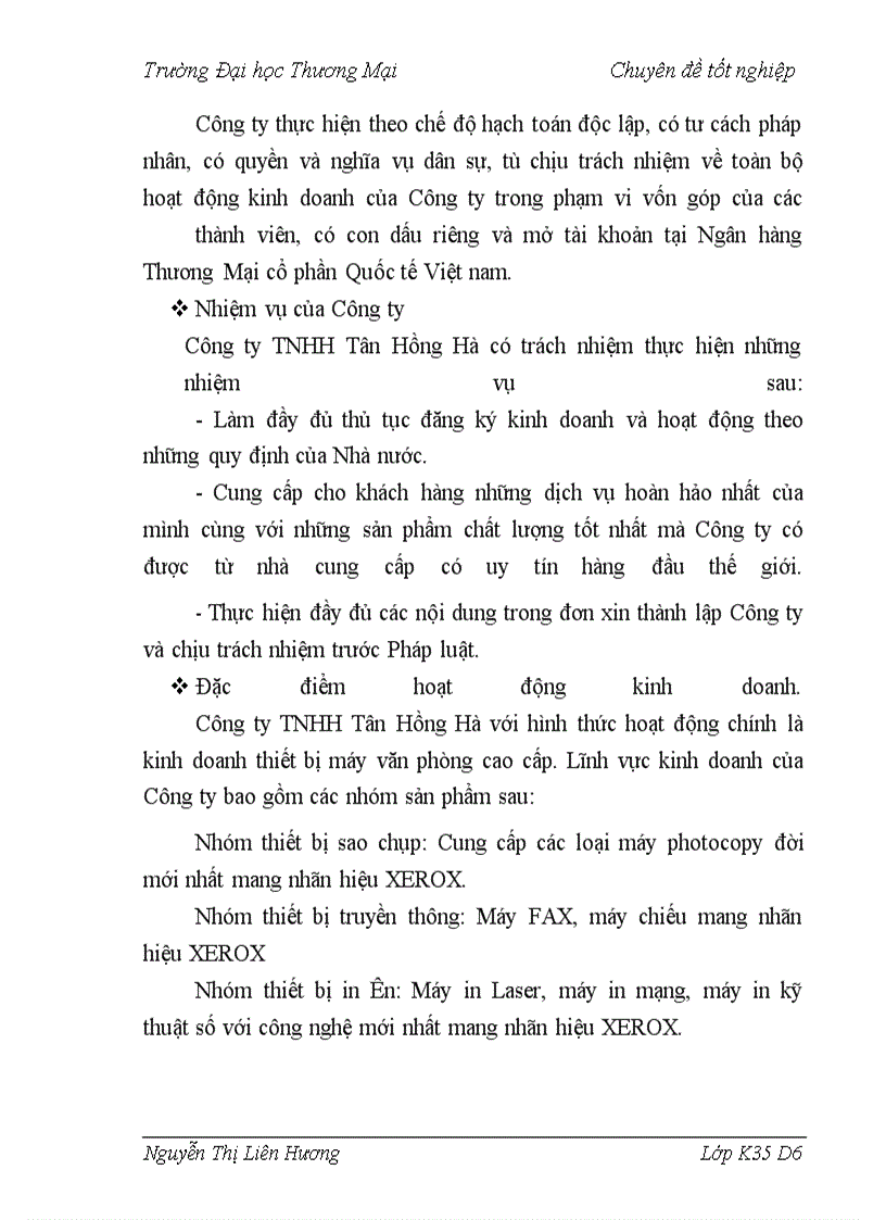 image for page Vốn kinh doanh và một số giải pháp nâng cao hiệu quả sử dụng vốn kinh doanh tại Công ty TNHH Tân Hồng Hà