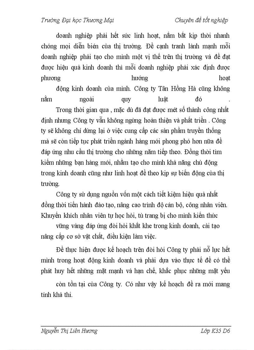 image for page Vốn kinh doanh và một số giải pháp nâng cao hiệu quả sử dụng vốn kinh doanh tại Công ty TNHH Tân Hồng Hà