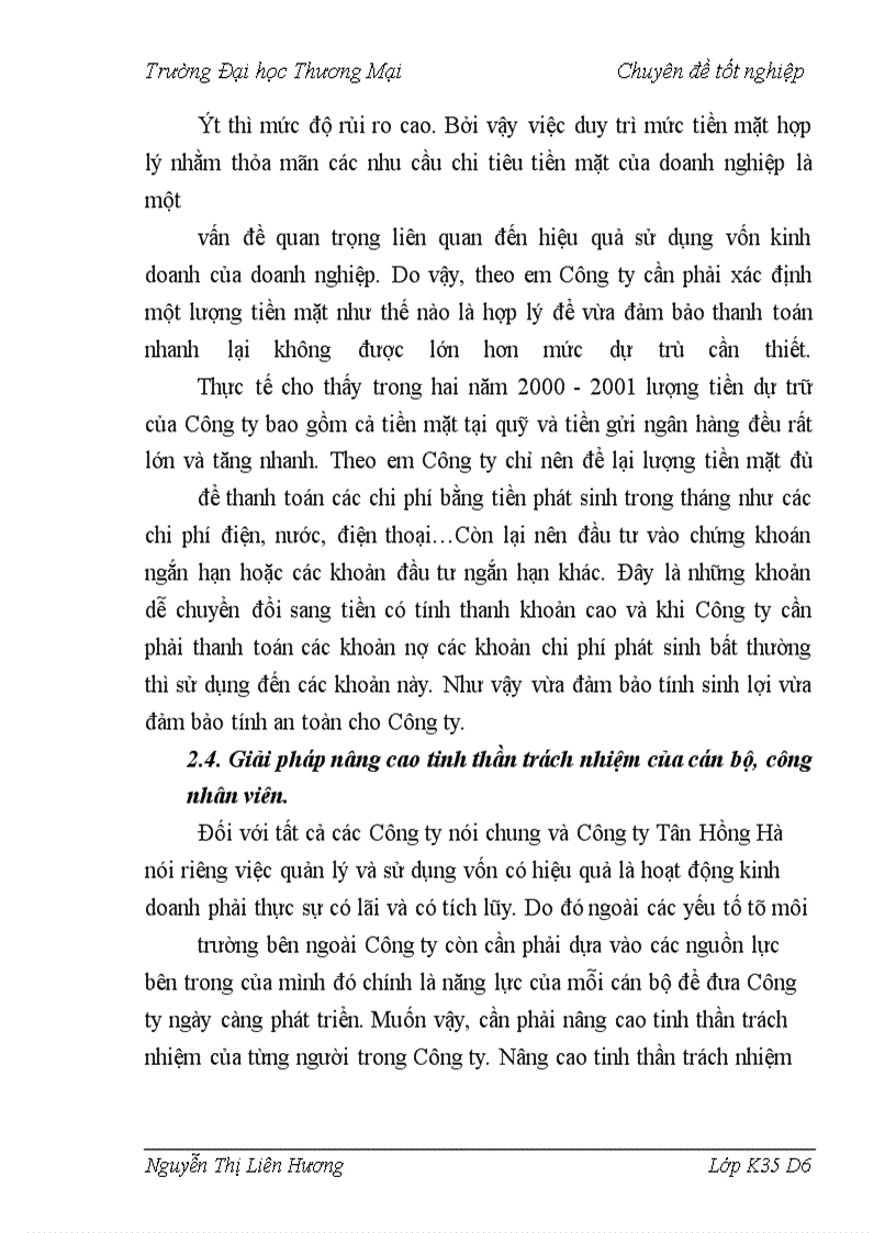 image for page Vốn kinh doanh và một số giải pháp nâng cao hiệu quả sử dụng vốn kinh doanh tại Công ty TNHH Tân Hồng Hà