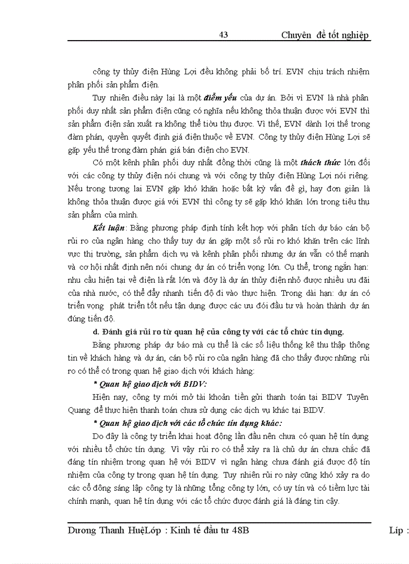 image for page Rủi ro và đánh giá rủi ro dự án khi thẩm định dự án vay vốn tại ngân hàng Đầu tư và Phát triển Đông Đô
