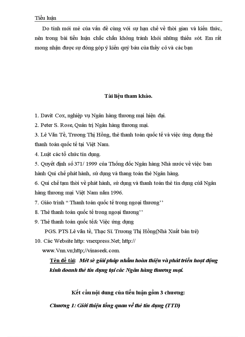 image for page Một số giải pháp nhằm hoàn thiện và phát triển hoạt động kinh doanh thẻ tín dụng tại các Ngân hàng thương mại -