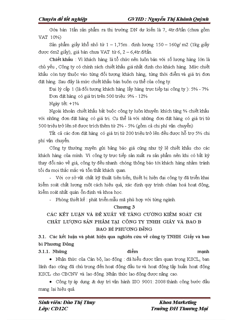 image for page Tăng cường kiểm soát chất lượng sản phẩm giấy và bao bì của công ty TNHH Giấy và bao bì Phương Đông