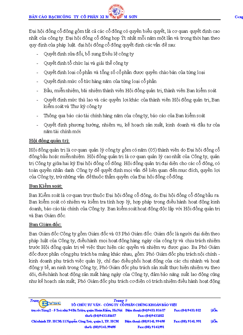 image for page Bản cáo bạch Công ty Cổ phần Xi măng Bỉm Sơn