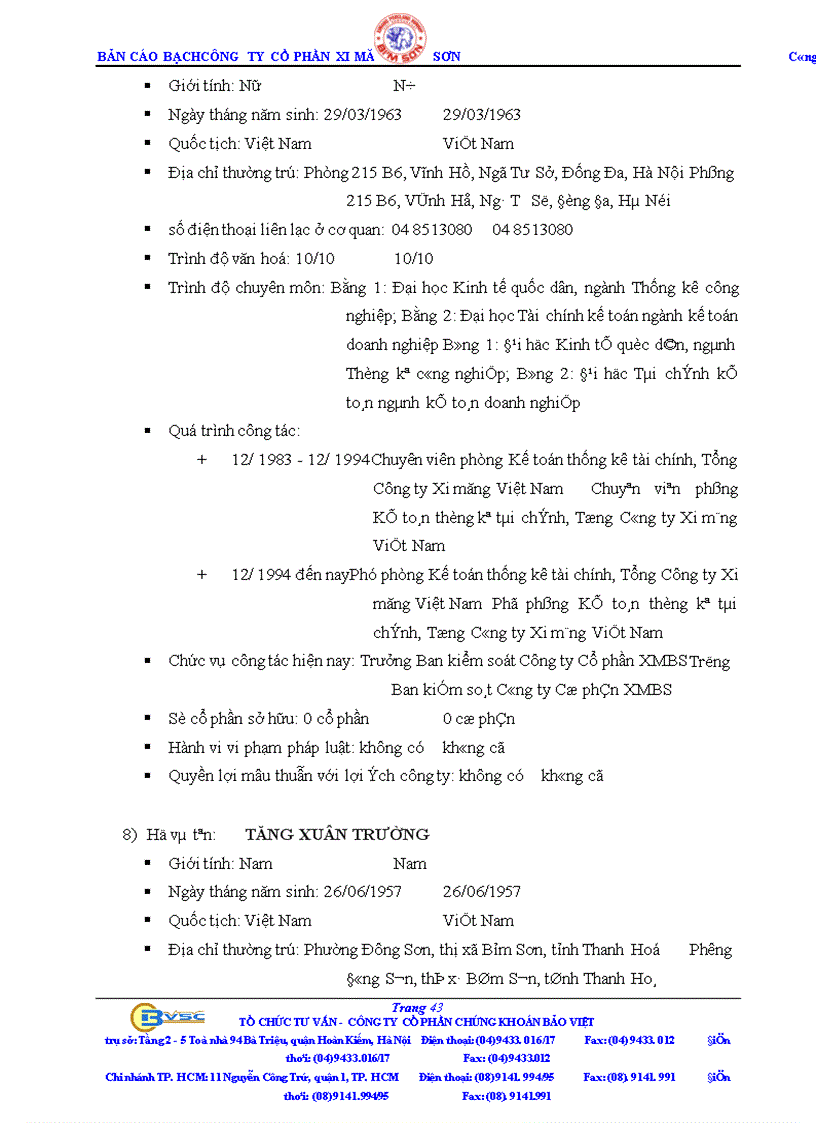 image for page Bản cáo bạch Công ty Cổ phần Xi măng Bỉm Sơn