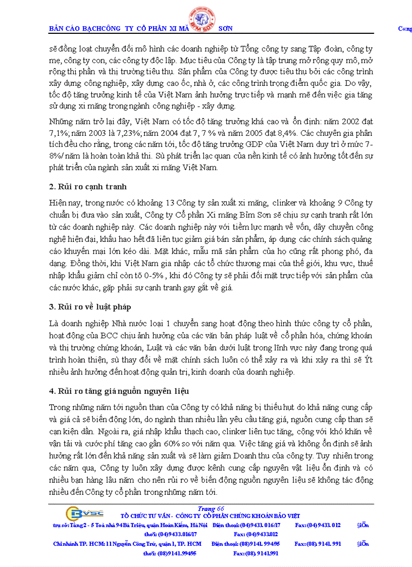 image for page Bản cáo bạch Công ty Cổ phần Xi măng Bỉm Sơn